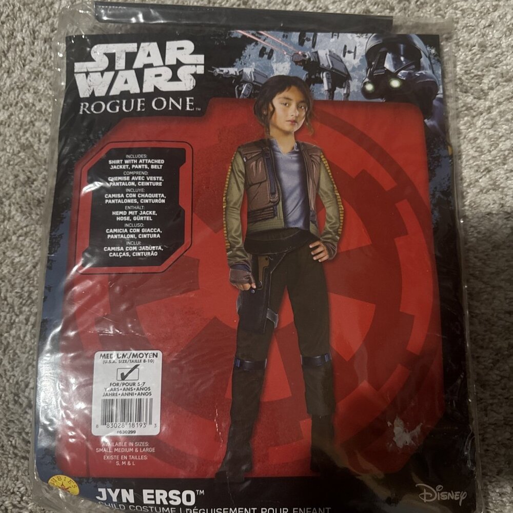 Star Wars Rogue One Jyn Erso Costume Jumpsuit Girls Medium NEW Ages 5-7. GR8